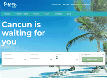 Tablet Screenshot of cancun.com