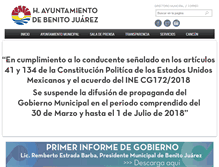 Tablet Screenshot of cancun.gob.mx